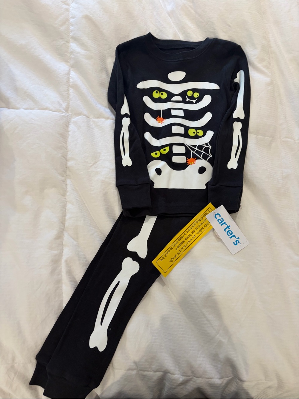 Carter's Black Glow Skeleton Pajama Costume